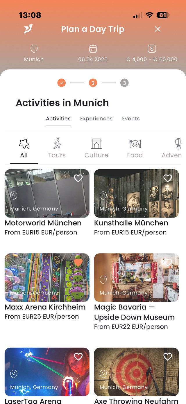 Browse activities step